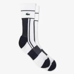Chaussettes Lacoste Sport Jersey Blanc/Bleu