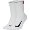 Chaussettes Nike Multiplier Cushioned Blanc (2 Paires) -Tennis Équipement Magasin chaussettes nike multiplier cushioned blanc 2 paires