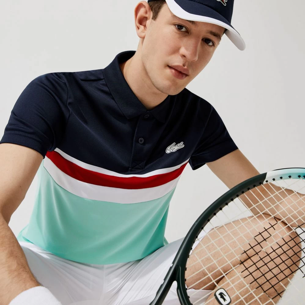 Polo Lacoste Sport Colorblock Bleu / Rouge / Vert 4 Polo Lacoste Sport Colorblock Bleu / Rouge / Vert – Image 2