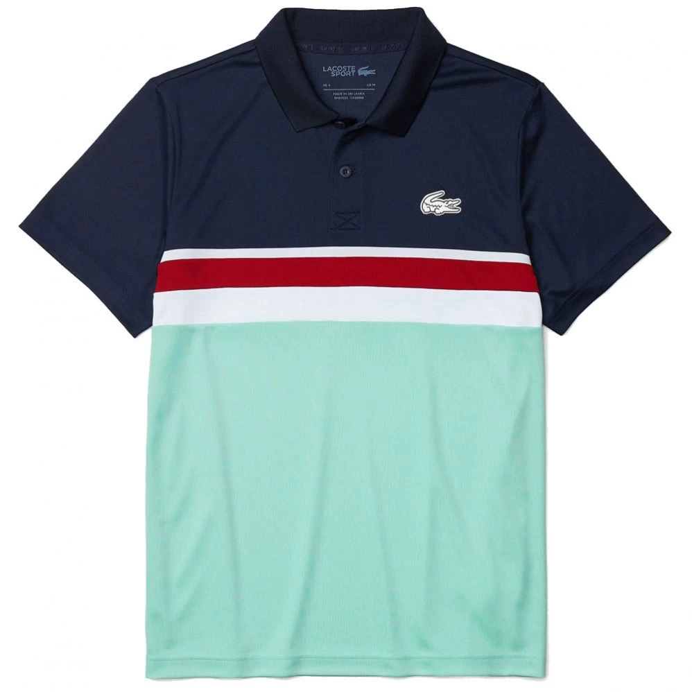 Polo Lacoste Sport Colorblock Bleu / Rouge / Vert 3 Polo Lacoste Sport Colorblock Bleu / Rouge / Vert