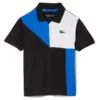 Polo Lacoste Sport Junior Color-Bloc Noir / Bleu -Tennis Équipement Magasin polo lacoste sport junior color bloc noir bleu