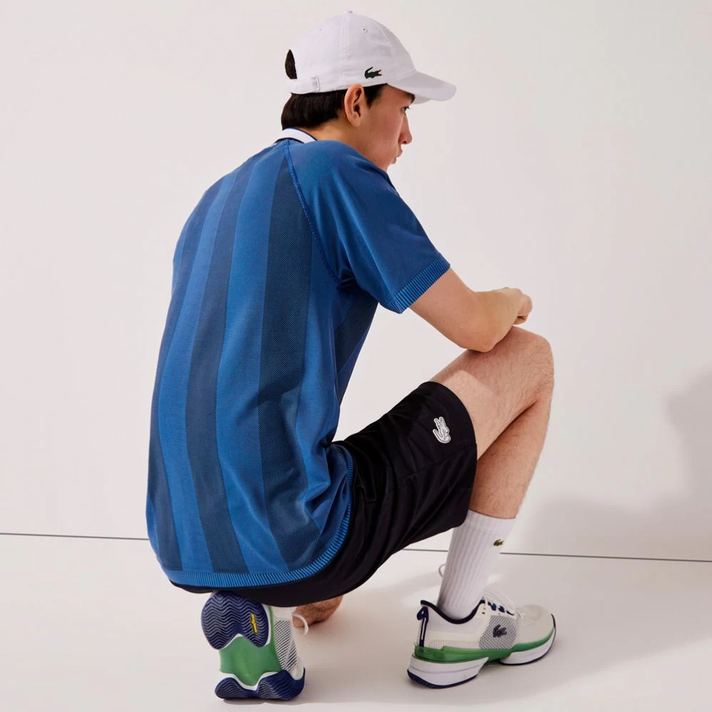 Polo Lacoste Sport Sans Couture Bleu 5 Polo Lacoste Sport Sans Couture Bleu – Image 3