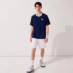 Polo Lacoste Sport Sans Couture Bleu Marine -Tennis Équipement Magasin polo lacoste sport sans couture bleu marine 2