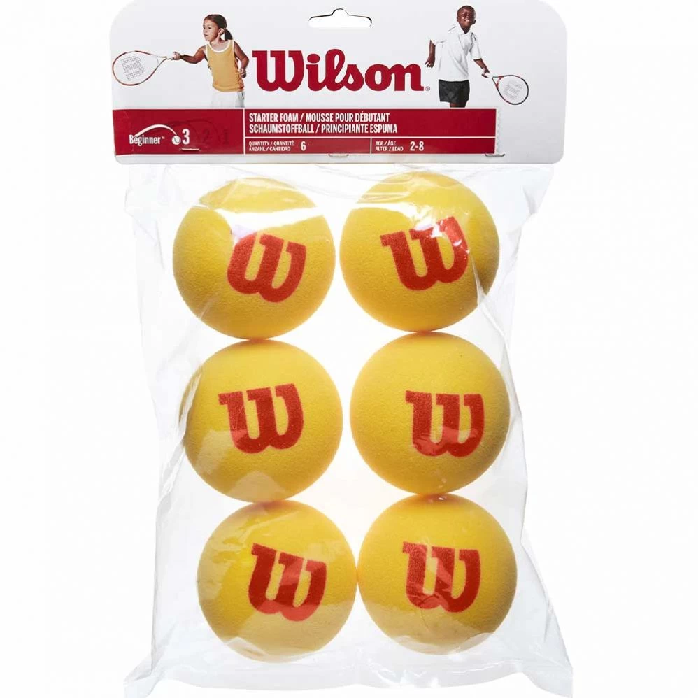 Sachet De 6 Balles En Mousse Wilson Starter Foam 3 Sachet De 6 Balles En Mousse Wilson Starter Foam