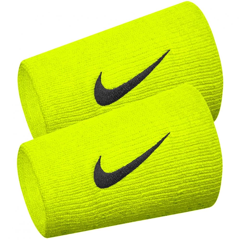 Serre-Poignets Nike Double Largeur Jaune Fluo / Noir X 2 3 Serre-Poignets Nike Double Largeur Jaune Fluo / Noir X 2