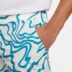 Short NikeCourt Dri-Fit Slam AO Printed Bleu 23cm -Tennis Équipement Magasin short nikecourt dri fit slam ao printed bleu 23cm 3