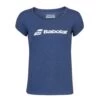 T-Shirt Babolat Exercise Femme Bleu Chiné 2 T-Shirt Babolat Exercise Femme Bleu Chiné -Tennis Équipement Magasin t shirt babolat exercise femme bleu chine