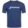 T-Shirt Babolat Exercise Junior Bleu Marine
