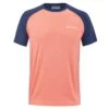 T-Shirt Babolat Play Crew Neck Corail / Bleu Marine -Tennis Équipement Magasin t shirt babolat play crew neck corail bleu marine