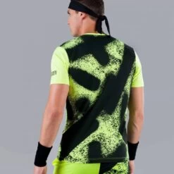 T-Shirt Hydrogen Spray Tech Jaune / Noir -Tennis Équipement Magasin t shirt hydrogen spray tech jaune noir 2