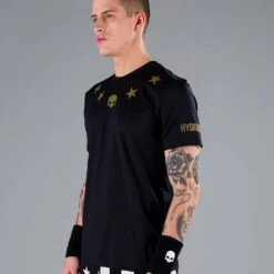 T-Shirt Hydrogen Star Tech Noir / Or -Tennis Équipement Magasin t shirt hydrogen star tech noir or 1