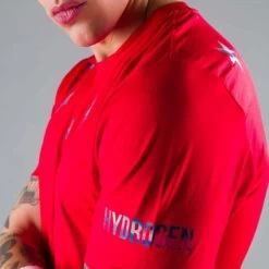 T-Shirt Hydrogen Star Tech Rouge / Bleu -Tennis Équipement Magasin t shirt hydrogen star tech rouge bleu 3