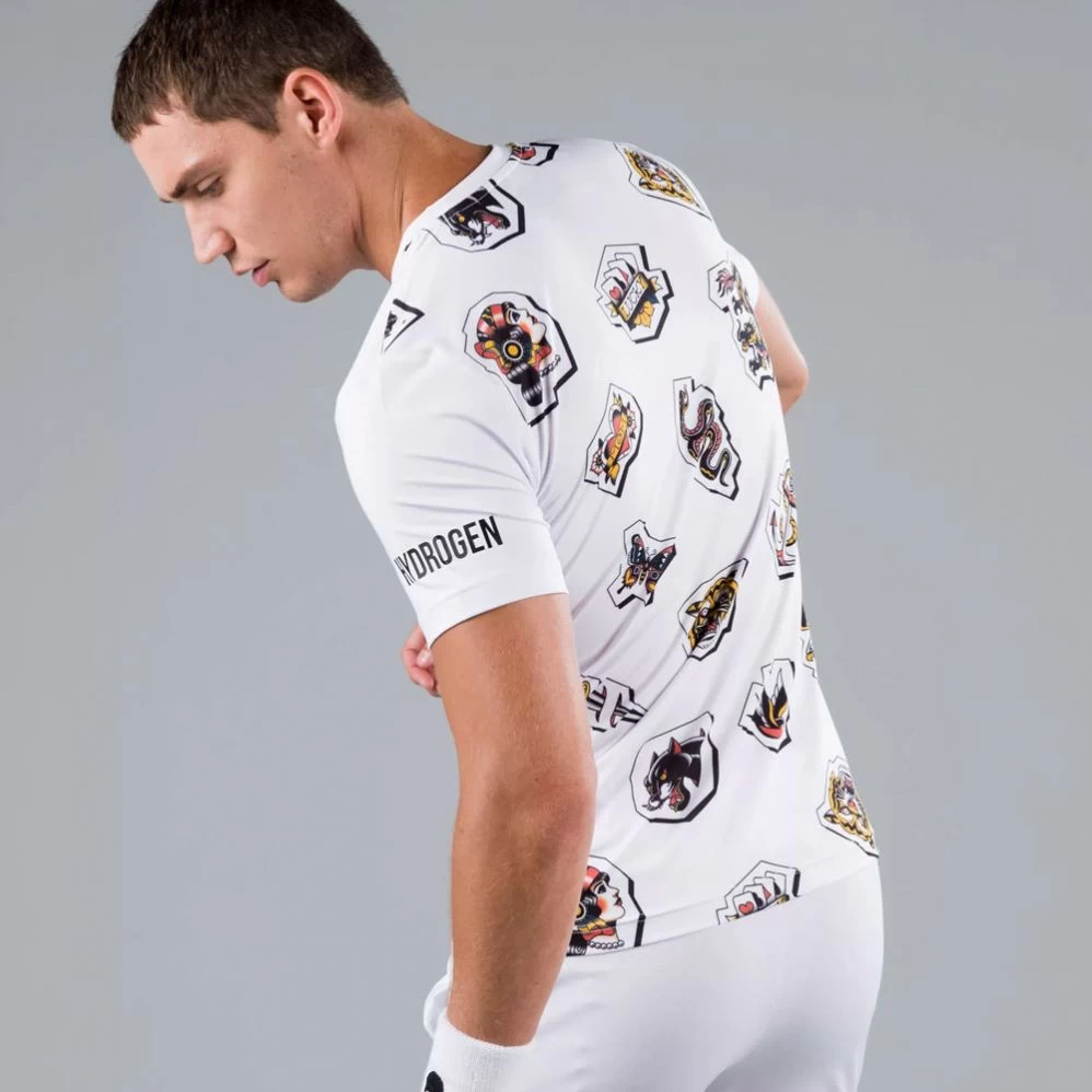 T-Shirt Hydrogen Tattoo Tech Blanc 4 T-Shirt Hydrogen Tattoo Tech Blanc – Image 2