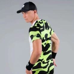T-shirt Hydrogen Tech Camo Blanc / Jaune Fluo -Tennis Équipement Magasin t shirt hydrogen tech camo blanc jaune fluo 2