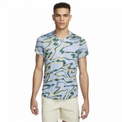 T-Shirt Nike Court Dri-Fit Advantage Bleu / Blanc