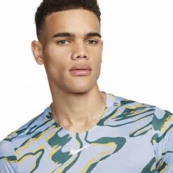 T-Shirt Nike Court Dri-Fit Advantage Bleu / Blanc -Tennis Équipement Magasin t shirt nike court dri fit advantage bleu blanc 3