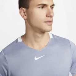 T-Shirt Nike Court Dri-Fit Advantage Bleu Gris -Tennis Équipement Magasin t shirt nike court dri fit advantage bleu gris 3