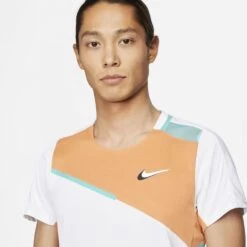 T-Shirt Nike Court Dri-FIT Slam Blanc / Orange 7 T-Shirt Nike Court Dri-FIT Slam Blanc / Orange -Tennis Équipement Magasin t shirt nike court dri fit slam blanc orange 2