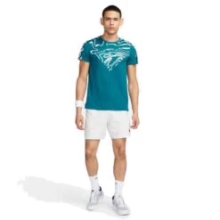 T-shirt Nike Court Dri-Fit Slam Bleu Turquoise 9 T-shirt Nike Court Dri-Fit Slam Bleu Turquoise -Tennis Équipement Magasin t shirt nike court dri fit slam bleu turquoise 3