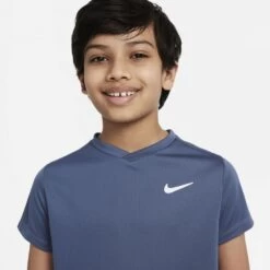 T-Shirt Nike Junior Dri-Fit Victory Bleu Gris -Tennis Équipement Magasin t shirt nike junior dri fit victory bleu gris 2