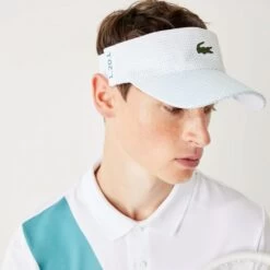 Visière Lacoste Sport Blanc L20L -Tennis Équipement Magasin visiere lacoste sport blanc l20l 2